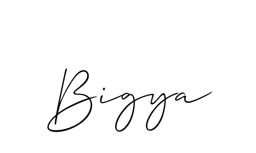 Also we have Bigya name is the best signature style. Create professional handwritten signature collection using Allison_Script autograph style. Bigya signature style 2 images and pictures png