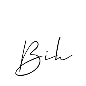 How to make Bih signature? Allison_Script is a professional autograph style. Create handwritten signature for Bih name. Bih signature style 2 images and pictures png