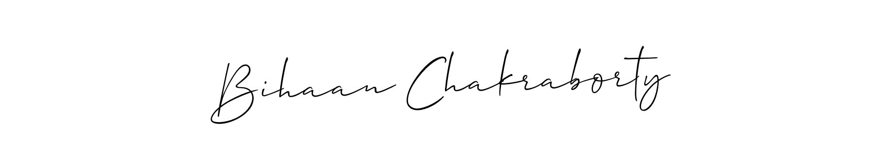 Create a beautiful signature design for name Bihaan Chakraborty. With this signature (Allison_Script) fonts, you can make a handwritten signature for free. Bihaan Chakraborty signature style 2 images and pictures png