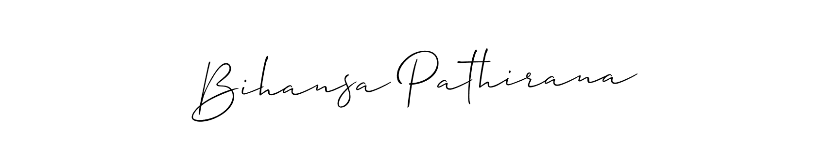 How to make Bihansa Pathirana name signature. Use Allison_Script style for creating short signs online. This is the latest handwritten sign. Bihansa Pathirana signature style 2 images and pictures png