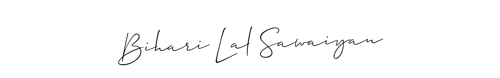 The best way (Allison_Script) to make a short signature is to pick only two or three words in your name. The name Bihari Lal Sawaiyan include a total of six letters. For converting this name. Bihari Lal Sawaiyan signature style 2 images and pictures png