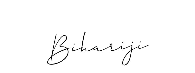 Bihariji stylish signature style. Best Handwritten Sign (Allison_Script) for my name. Handwritten Signature Collection Ideas for my name Bihariji. Bihariji signature style 2 images and pictures png