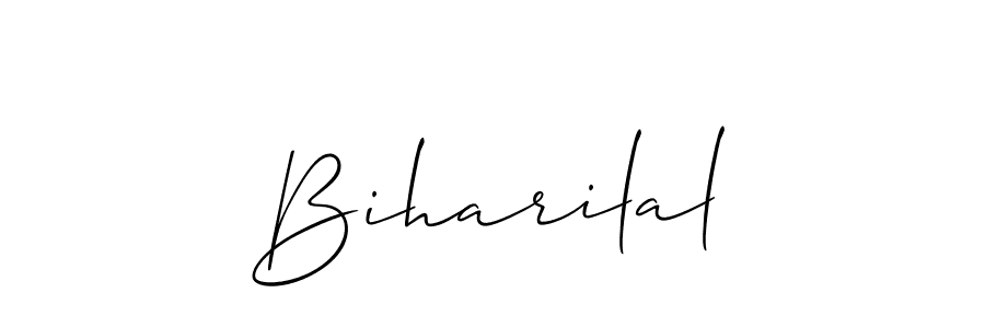 Allison_Script is a professional signature style that is perfect for those who want to add a touch of class to their signature. It is also a great choice for those who want to make their signature more unique. Get Biharilal name to fancy signature for free. Biharilal signature style 2 images and pictures png