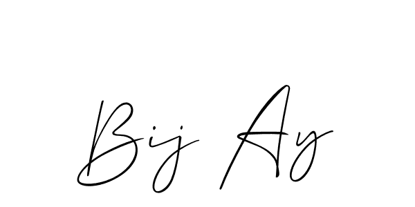 Check out images of Autograph of Bij Ay name. Actor Bij Ay Signature Style. Allison_Script is a professional sign style online. Bij Ay signature style 2 images and pictures png