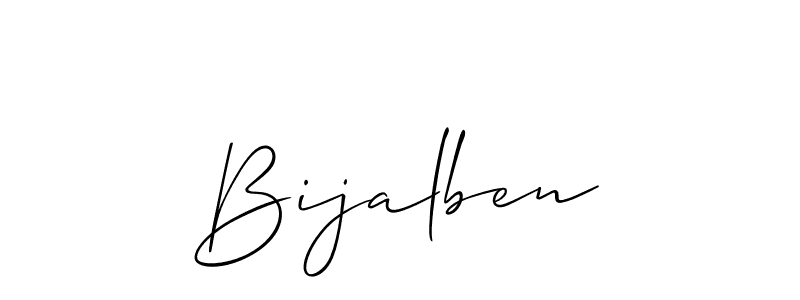 Make a beautiful signature design for name Bijalben. With this signature (Allison_Script) style, you can create a handwritten signature for free. Bijalben signature style 2 images and pictures png