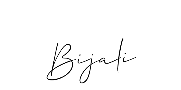 Use a signature maker to create a handwritten signature online. With this signature software, you can design (Allison_Script) your own signature for name Bijali. Bijali signature style 2 images and pictures png