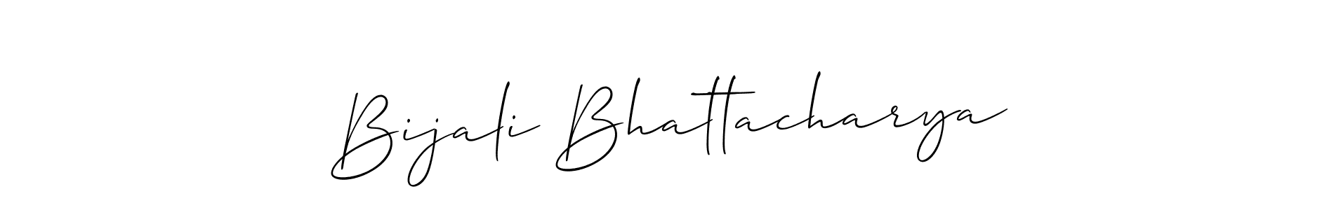 Design your own signature with our free online signature maker. With this signature software, you can create a handwritten (Allison_Script) signature for name Bijali Bhattacharya. Bijali Bhattacharya signature style 2 images and pictures png
