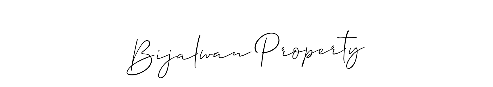 Use a signature maker to create a handwritten signature online. With this signature software, you can design (Allison_Script) your own signature for name Bijalwan Property. Bijalwan Property signature style 2 images and pictures png