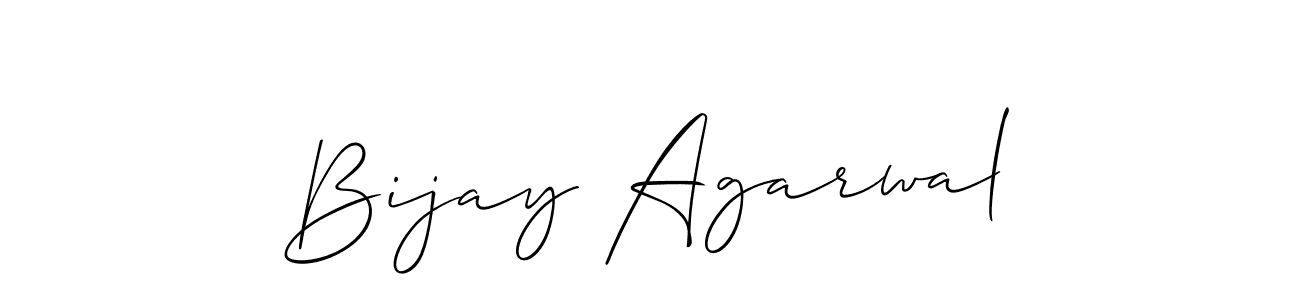 Also we have Bijay Agarwal name is the best signature style. Create professional handwritten signature collection using Allison_Script autograph style. Bijay Agarwal signature style 2 images and pictures png