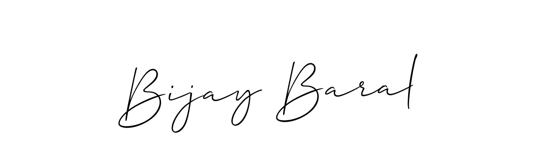 Allison_Script is a professional signature style that is perfect for those who want to add a touch of class to their signature. It is also a great choice for those who want to make their signature more unique. Get Bijay Baral name to fancy signature for free. Bijay Baral signature style 2 images and pictures png