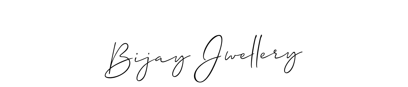 Also You can easily find your signature by using the search form. We will create Bijay Jwellery name handwritten signature images for you free of cost using Allison_Script sign style. Bijay Jwellery signature style 2 images and pictures png