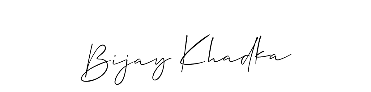 You can use this online signature creator to create a handwritten signature for the name Bijay Khadka. This is the best online autograph maker. Bijay Khadka signature style 2 images and pictures png