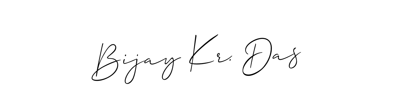 Use a signature maker to create a handwritten signature online. With this signature software, you can design (Allison_Script) your own signature for name Bijay Kr. Das. Bijay Kr. Das signature style 2 images and pictures png