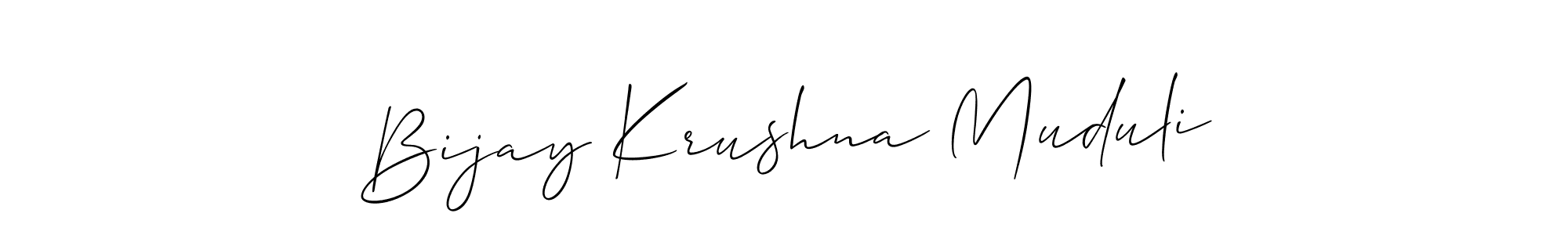 Make a short Bijay Krushna Muduli signature style. Manage your documents anywhere anytime using Allison_Script. Create and add eSignatures, submit forms, share and send files easily. Bijay Krushna Muduli signature style 2 images and pictures png