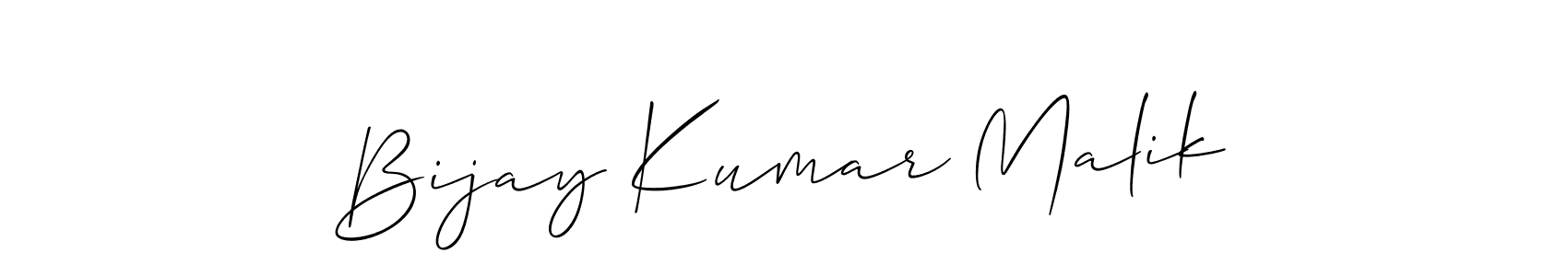 Create a beautiful signature design for name Bijay Kumar Malik. With this signature (Allison_Script) fonts, you can make a handwritten signature for free. Bijay Kumar Malik signature style 2 images and pictures png