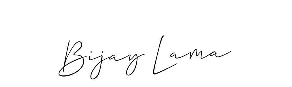 if you are searching for the best signature style for your name Bijay Lama. so please give up your signature search. here we have designed multiple signature styles  using Allison_Script. Bijay Lama signature style 2 images and pictures png