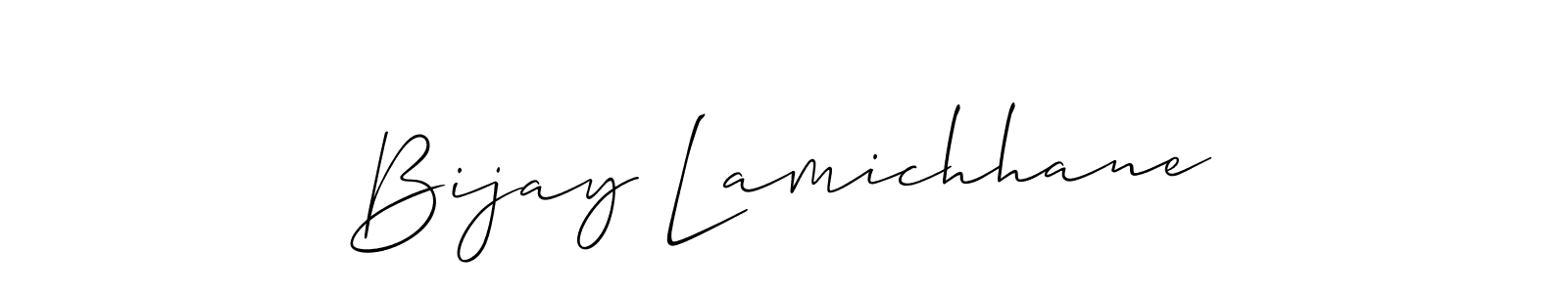 How to make Bijay Lamichhane name signature. Use Allison_Script style for creating short signs online. This is the latest handwritten sign. Bijay Lamichhane signature style 2 images and pictures png