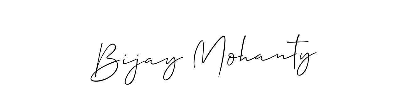 Make a beautiful signature design for name Bijay Mohanty. With this signature (Allison_Script) style, you can create a handwritten signature for free. Bijay Mohanty signature style 2 images and pictures png