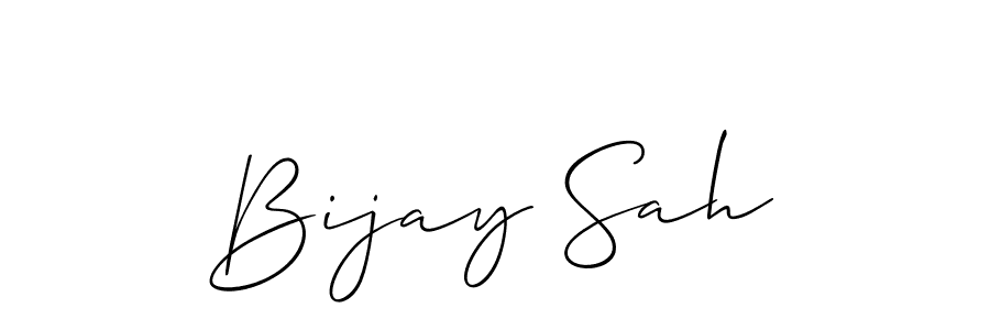 Make a beautiful signature design for name Bijay Sah. With this signature (Allison_Script) style, you can create a handwritten signature for free. Bijay Sah signature style 2 images and pictures png