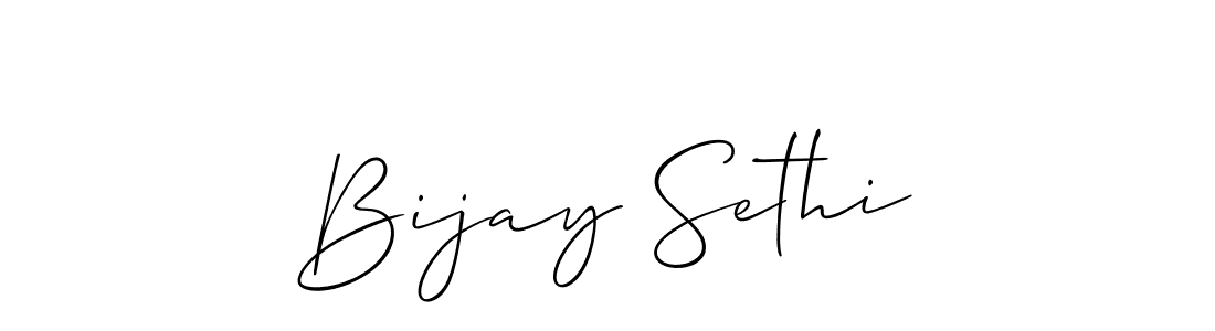 Make a short Bijay Sethi signature style. Manage your documents anywhere anytime using Allison_Script. Create and add eSignatures, submit forms, share and send files easily. Bijay Sethi signature style 2 images and pictures png