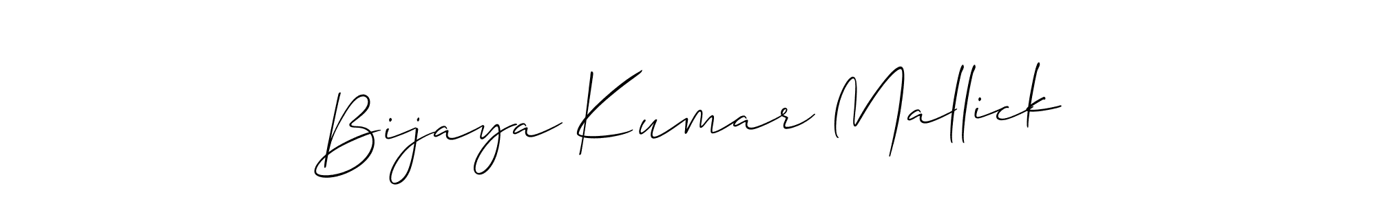 How to make Bijaya Kumar Mallick name signature. Use Allison_Script style for creating short signs online. This is the latest handwritten sign. Bijaya Kumar Mallick signature style 2 images and pictures png