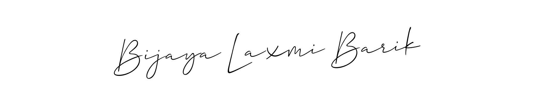 How to make Bijaya Laxmi Barik signature? Allison_Script is a professional autograph style. Create handwritten signature for Bijaya Laxmi Barik name. Bijaya Laxmi Barik signature style 2 images and pictures png