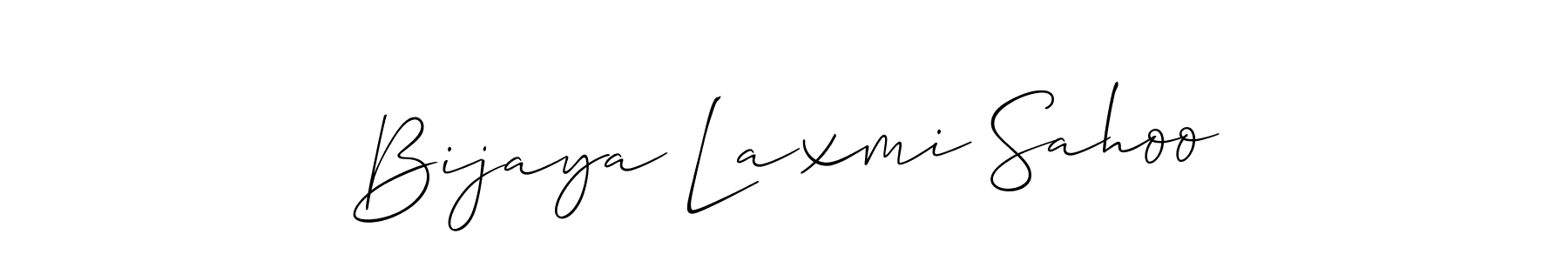 You should practise on your own different ways (Allison_Script) to write your name (Bijaya Laxmi Sahoo) in signature. don't let someone else do it for you. Bijaya Laxmi Sahoo signature style 2 images and pictures png
