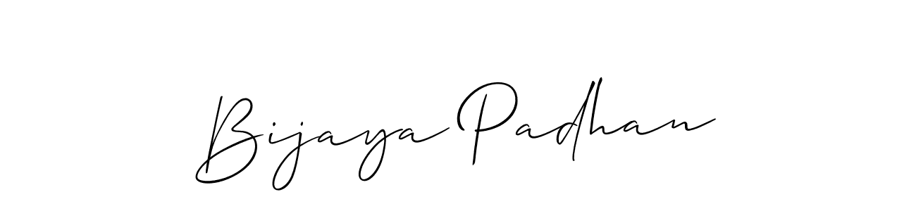 How to make Bijaya Padhan signature? Allison_Script is a professional autograph style. Create handwritten signature for Bijaya Padhan name. Bijaya Padhan signature style 2 images and pictures png