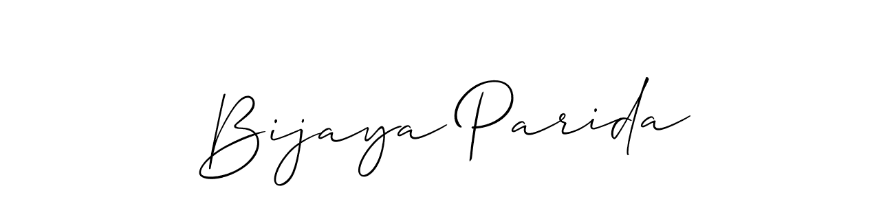 Also we have Bijaya Parida name is the best signature style. Create professional handwritten signature collection using Allison_Script autograph style. Bijaya Parida signature style 2 images and pictures png