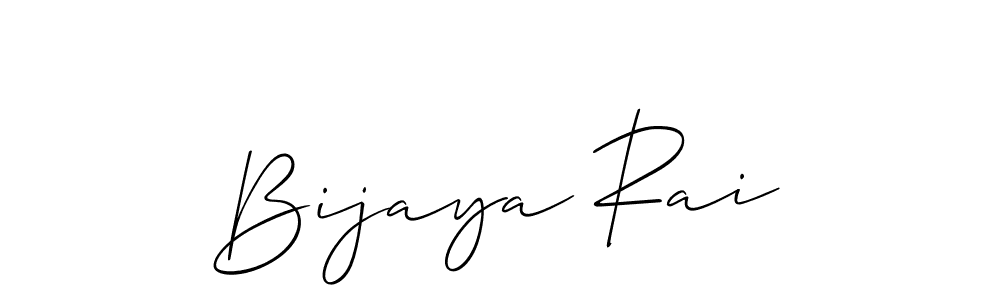 Make a beautiful signature design for name Bijaya Rai. With this signature (Allison_Script) style, you can create a handwritten signature for free. Bijaya Rai signature style 2 images and pictures png