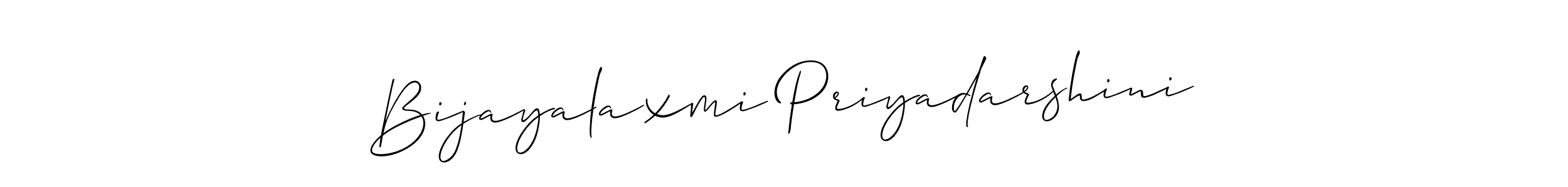 You should practise on your own different ways (Allison_Script) to write your name (Bijayalaxmi Priyadarshini) in signature. don't let someone else do it for you. Bijayalaxmi Priyadarshini signature style 2 images and pictures png