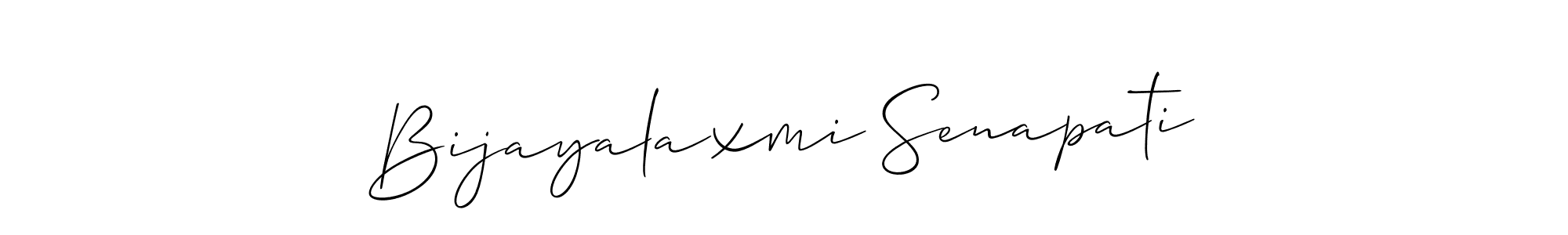 Make a beautiful signature design for name Bijayalaxmi Senapati. With this signature (Allison_Script) style, you can create a handwritten signature for free. Bijayalaxmi Senapati signature style 2 images and pictures png