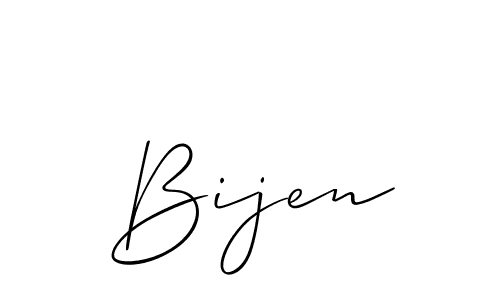 Once you've used our free online signature maker to create your best signature Allison_Script style, it's time to enjoy all of the benefits that Bijen name signing documents. Bijen signature style 2 images and pictures png