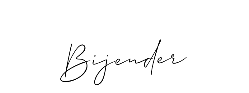 The best way (Allison_Script) to make a short signature is to pick only two or three words in your name. The name Bijender include a total of six letters. For converting this name. Bijender signature style 2 images and pictures png