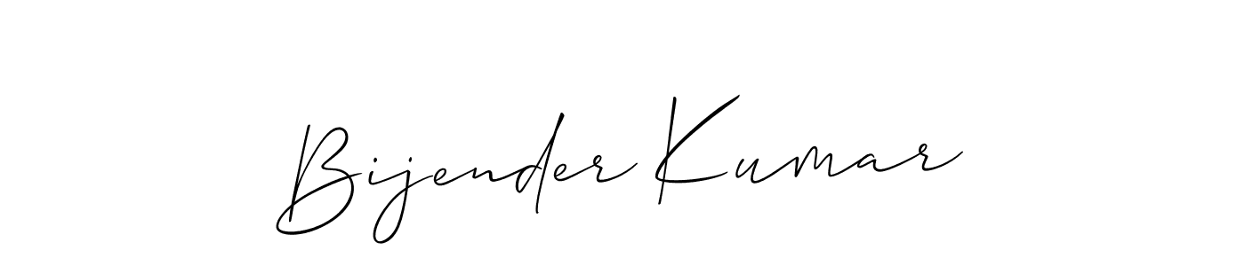 This is the best signature style for the Bijender Kumar name. Also you like these signature font (Allison_Script). Mix name signature. Bijender Kumar signature style 2 images and pictures png