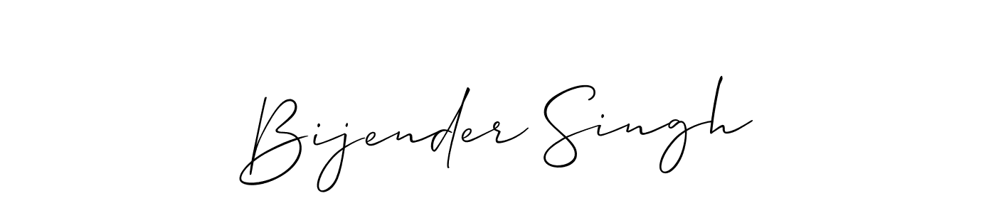 if you are searching for the best signature style for your name Bijender Singh. so please give up your signature search. here we have designed multiple signature styles  using Allison_Script. Bijender Singh signature style 2 images and pictures png