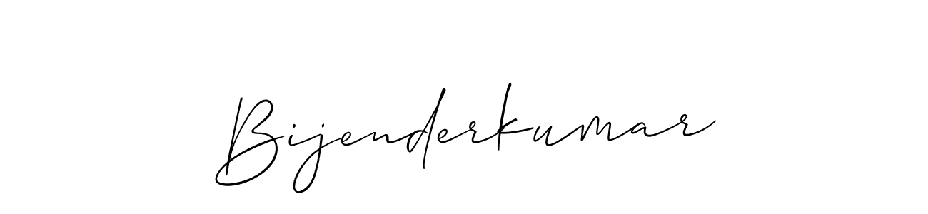 Also we have Bijenderkumar name is the best signature style. Create professional handwritten signature collection using Allison_Script autograph style. Bijenderkumar signature style 2 images and pictures png