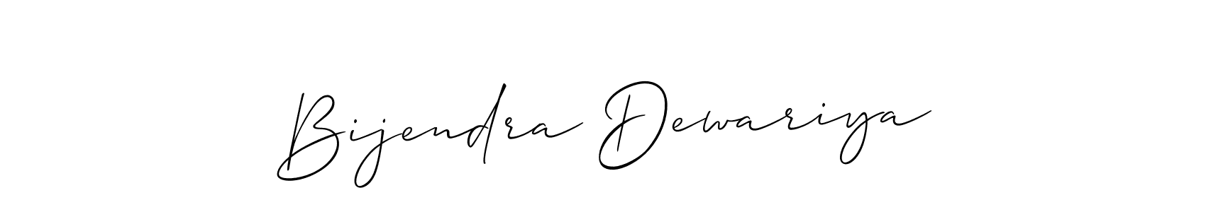 Design your own signature with our free online signature maker. With this signature software, you can create a handwritten (Allison_Script) signature for name Bijendra Dewariya. Bijendra Dewariya signature style 2 images and pictures png