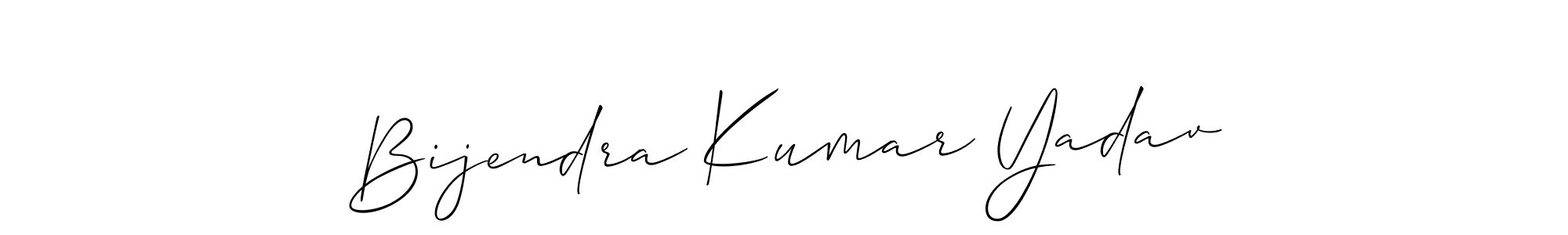 How to make Bijendra Kumar Yadav name signature. Use Allison_Script style for creating short signs online. This is the latest handwritten sign. Bijendra Kumar Yadav signature style 2 images and pictures png