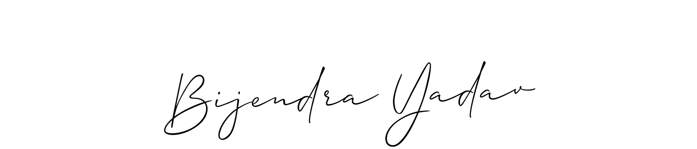 The best way (Allison_Script) to make a short signature is to pick only two or three words in your name. The name Bijendra Yadav include a total of six letters. For converting this name. Bijendra Yadav signature style 2 images and pictures png