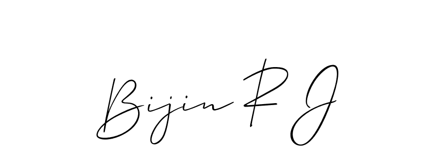 Bijin R J stylish signature style. Best Handwritten Sign (Allison_Script) for my name. Handwritten Signature Collection Ideas for my name Bijin R J. Bijin R J signature style 2 images and pictures png