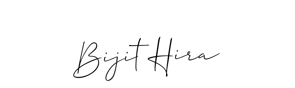 Make a beautiful signature design for name Bijit Hira. With this signature (Allison_Script) style, you can create a handwritten signature for free. Bijit Hira signature style 2 images and pictures png