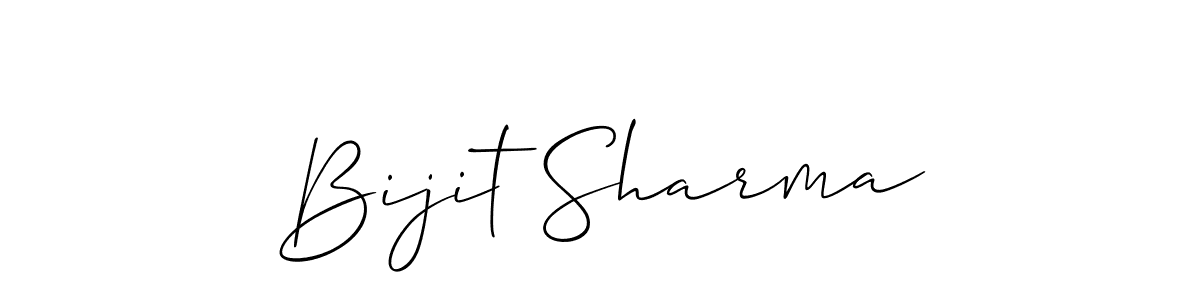 Create a beautiful signature design for name Bijit Sharma. With this signature (Allison_Script) fonts, you can make a handwritten signature for free. Bijit Sharma signature style 2 images and pictures png