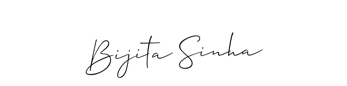 Make a beautiful signature design for name Bijita Sinha. With this signature (Allison_Script) style, you can create a handwritten signature for free. Bijita Sinha signature style 2 images and pictures png