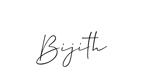 Create a beautiful signature design for name Bijith. With this signature (Allison_Script) fonts, you can make a handwritten signature for free. Bijith signature style 2 images and pictures png