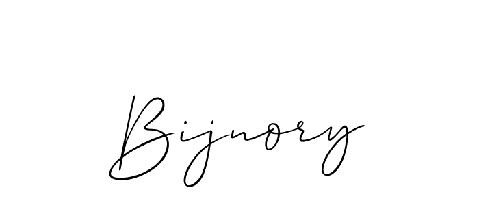 Create a beautiful signature design for name Bijnory. With this signature (Allison_Script) fonts, you can make a handwritten signature for free. Bijnory signature style 2 images and pictures png