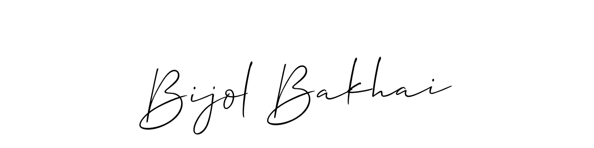 Bijol Bakhai stylish signature style. Best Handwritten Sign (Allison_Script) for my name. Handwritten Signature Collection Ideas for my name Bijol Bakhai. Bijol Bakhai signature style 2 images and pictures png