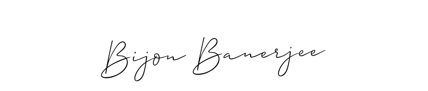 You should practise on your own different ways (Allison_Script) to write your name (Bijon Banerjee) in signature. don't let someone else do it for you. Bijon Banerjee signature style 2 images and pictures png