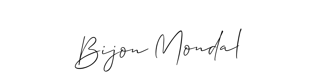 Bijon Mondal stylish signature style. Best Handwritten Sign (Allison_Script) for my name. Handwritten Signature Collection Ideas for my name Bijon Mondal. Bijon Mondal signature style 2 images and pictures png