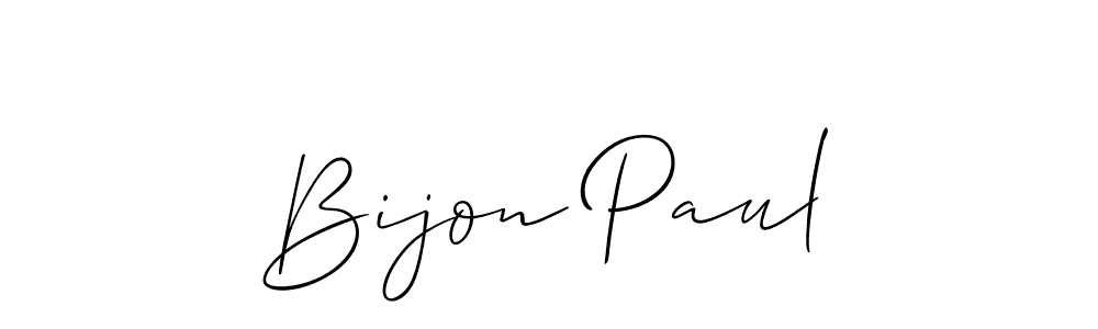 Design your own signature with our free online signature maker. With this signature software, you can create a handwritten (Allison_Script) signature for name Bijon Paul. Bijon Paul signature style 2 images and pictures png